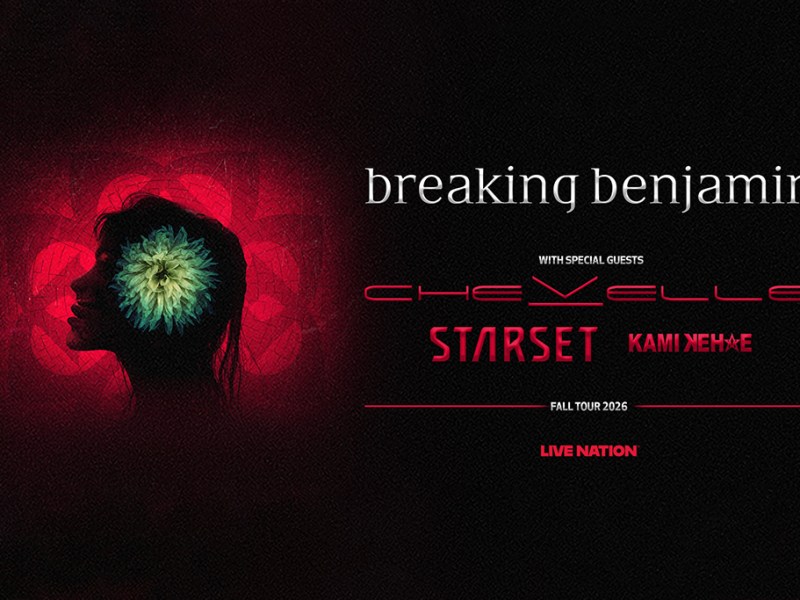 Breaking Benjamin with Chevelle, Starlet, and Kami Kehoe — Coastal Credit Union Music Park at Walnut Creek, Raleigh, NC — October 23, 2026.