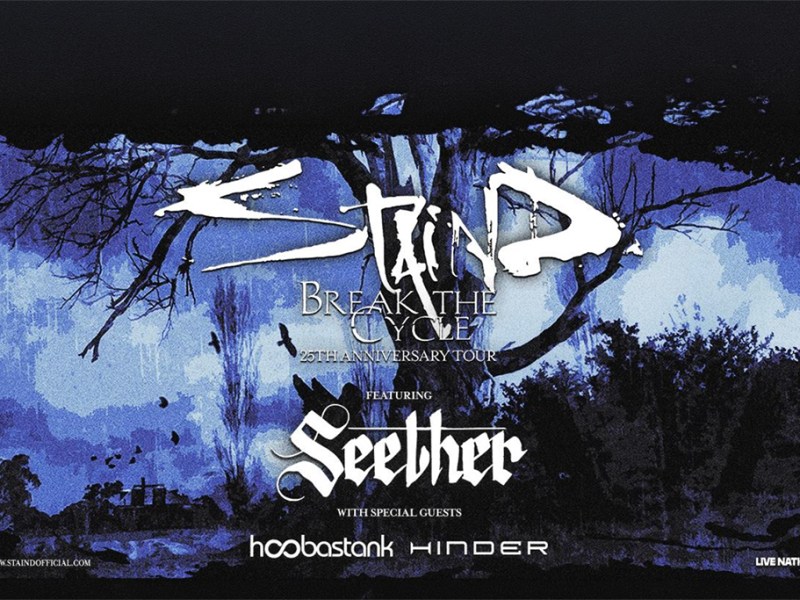 Break the Cycle 25th Anniversary Tour — Staind with Seether, Hoobastank, and HinderCoastal Credit Union Music Park at Walnut Creek — Raleigh, NCSeptember 11, 2026